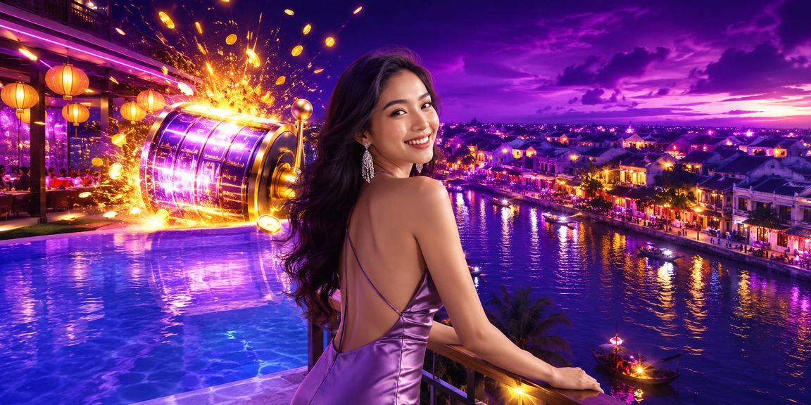 Người chơi tại Hội An thưởng thức cà phê và chơi slot game trên điện thoại