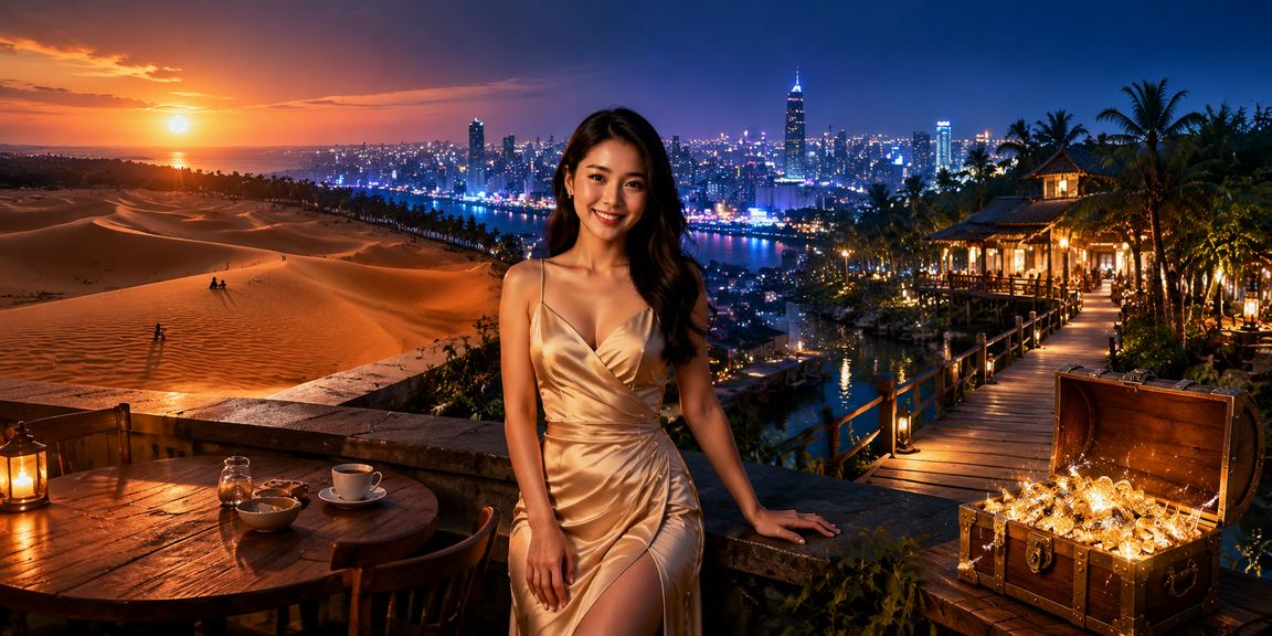 Người chơi tại Mũi Né nạp tiền nhận thưởng cùng ly cà phê Việt buổi sáng